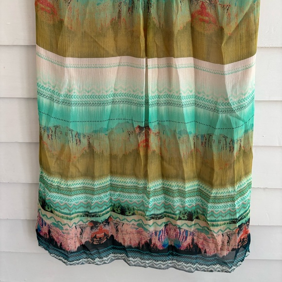 Sundance Silk Cap Sleeve Multicolor Dress Size 10 - Picture 12 of 12